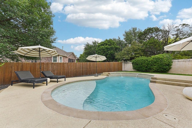 340 Palo Alto Way, Austin, TX 78732 - view of pool with a fenced backyard and a patio