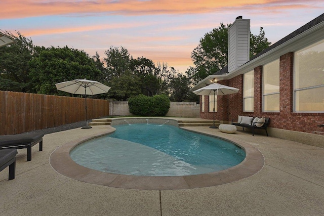 340 Palo Alto Way, Austin, TX 78732 - view of swimming pool with a patio and a fenced backyard