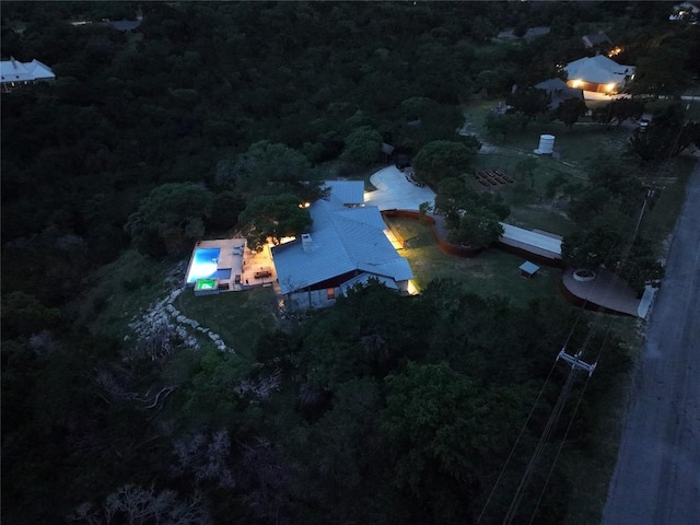 109 N Hill Top Dr, Boerne, TX 78006 - view from above of property featuring a heavily wooded area