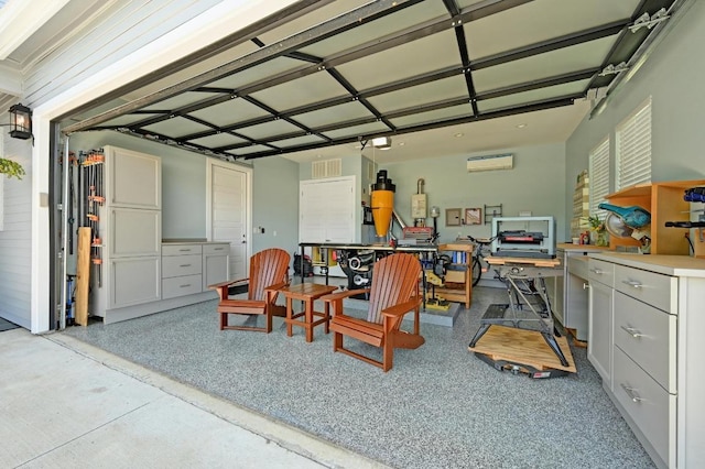 3102 Hunt Trl, Austin, TX 78757 - garage with a wall mounted air conditioner