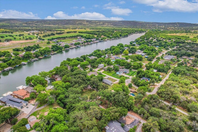 5307 Shady Oaks Cir, Kingsland, TX 78639 - aerial view of residential area featuring a large body of water
