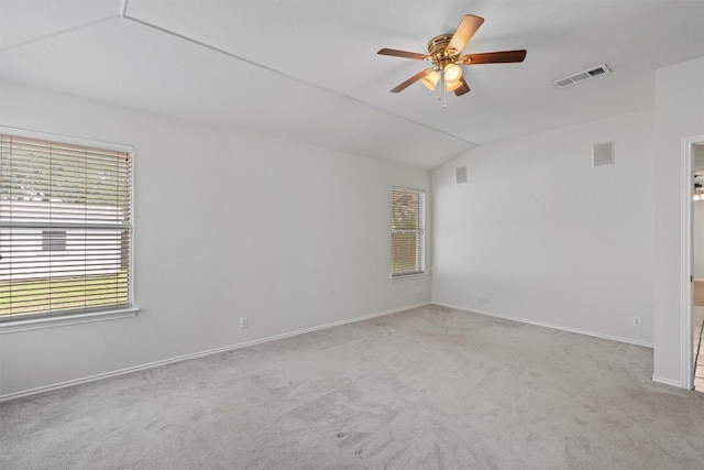4329 Rock Hill Rd, Round Rock, TX 78681 - carpeted empty room with ceiling fan and vaulted ceiling