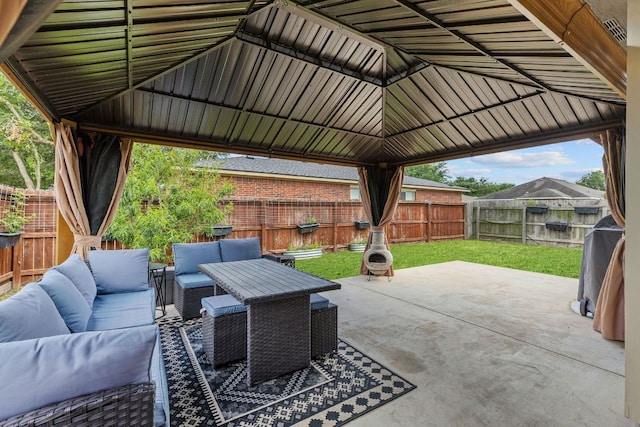 view of patio / terrace with an outdoor hangout area