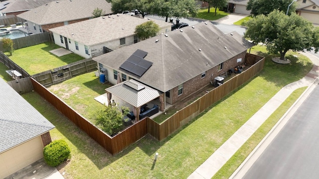 aerial view of residential area