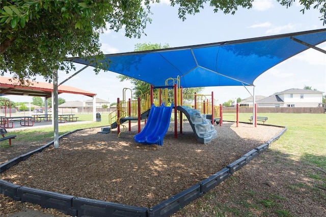 view of community jungle gym