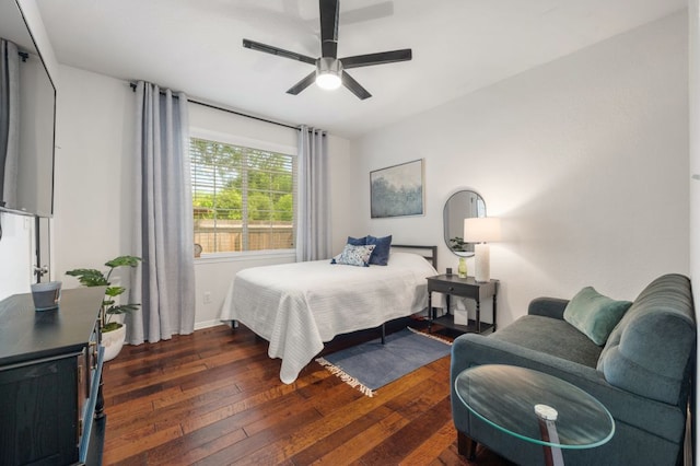 3016 Sunland Dr, Austin, TX 78748 - bedroom featuring wood-type flooring and a ceiling fan