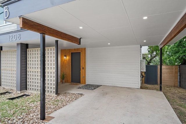 1208 W Oltorf St Unit B, Austin, TX 78704 - view of patio / terrace featuring fence