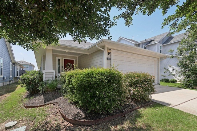6032 Urbano Bnd, Round Rock, TX 78665 - ranch-style house with an attached garage and concrete driveway