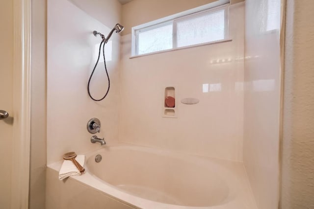 bathroom featuring bathtub / shower combination