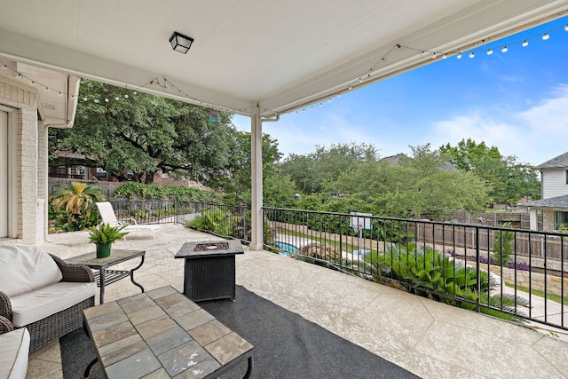 3805 Durnberry Ln, Round Rock, TX 78664 - view of patio / terrace featuring a fire pit