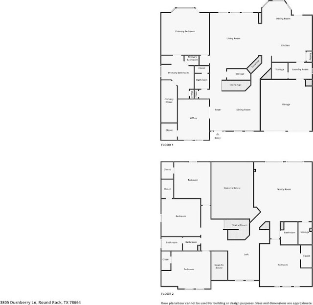 3805 Durnberry Ln, Round Rock, TX 78664 - view of floor plan / room layout