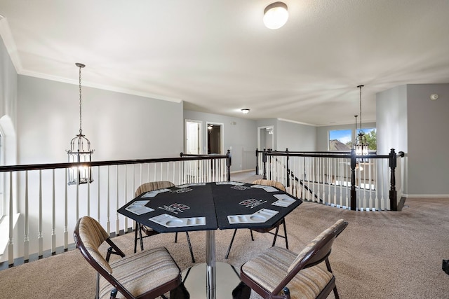 3805 Durnberry Ln, Round Rock, TX 78664 - playroom with a chandelier and carpet floors