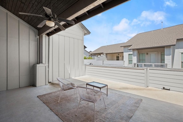 2520 Bluebonnet Ln Unit 32, Austin, TX 78704 - view of patio with ceiling fan