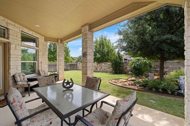 417 Freeman Park Pl, Round Rock, TX 78665 - view of patio with outdoor dining area