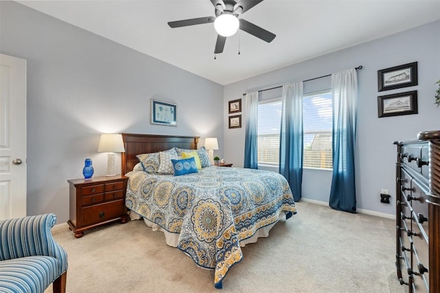360 Waterloo Dr, Kyle, TX 78640 - carpeted bedroom featuring baseboards and ceiling fan