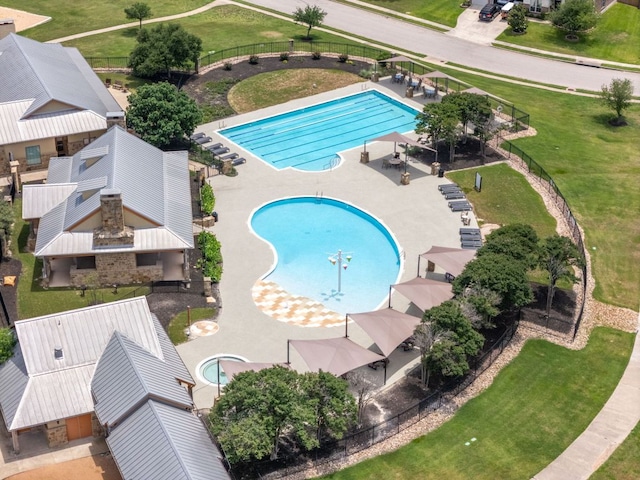 20513 Christie Marie Ln, Pflugerville, TX 78660 - bird's eye view of a pool area