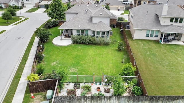 aerial perspective of suburban area