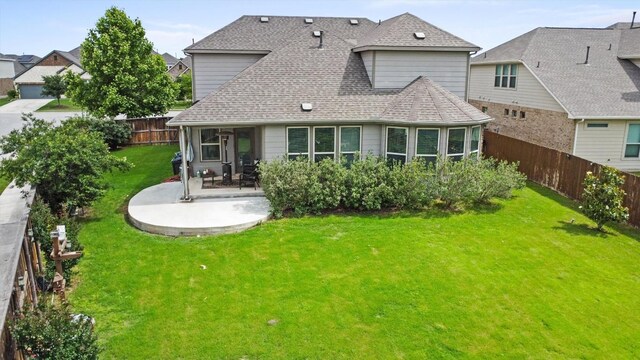 7404 Leonardo Dr, Round Rock, TX 78665 - rear view of house featuring a patio and a shingled roof