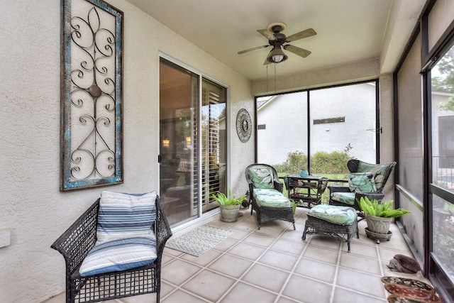 109 Cattle Trail Way, Georgetown, TX 78633 - sunroom featuring ceiling fan