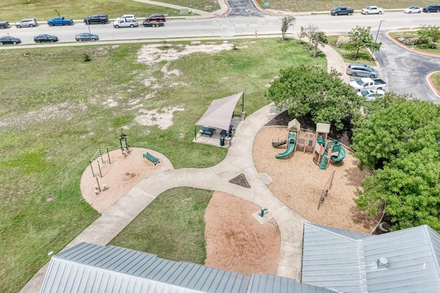 drone / aerial view of a community park
