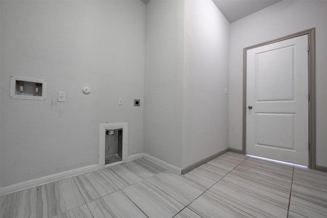 286 Spinnaker Loop, Kyle, TX 78640 - washroom with hookup for an electric dryer, hookup for a washing machine, gas dryer hookup, and light tile patterned flooring