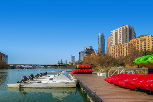 1800 Lavaca St Unit A-514, Austin, TX 78701 - dock featuring a water view and a city view