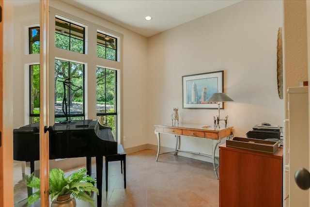 1150 Windmill Run, Wimberley, TX 78676 - office area featuring recessed lighting and baseboards