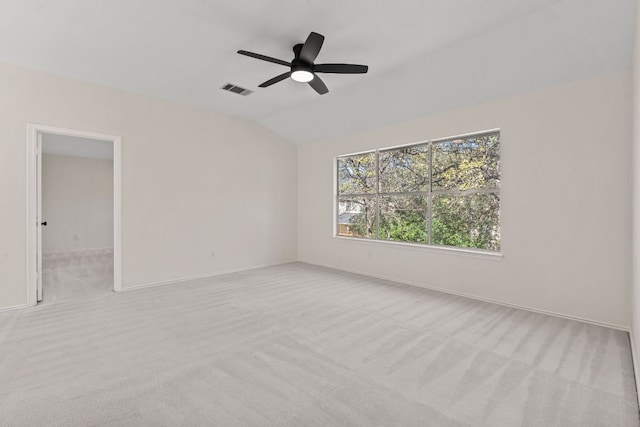 13223 Darwin Ln, Austin, TX 78729 - carpeted spare room featuring ceiling fan, vaulted ceiling, and baseboards