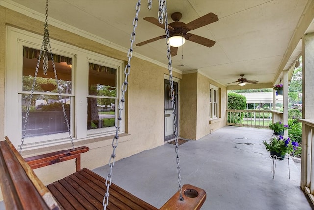 503 Colorado St, Smithville, TX 78957 - porch with ceiling fan