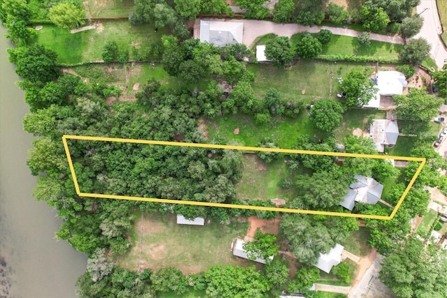 503 Colorado St, Smithville, TX 78957 - aerial view of property and surrounding area with property boundaries highlighted