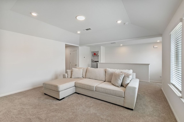 615 Backstays Loop, Kyle, TX 78640 - living area with carpet floors, recessed lighting, and baseboards