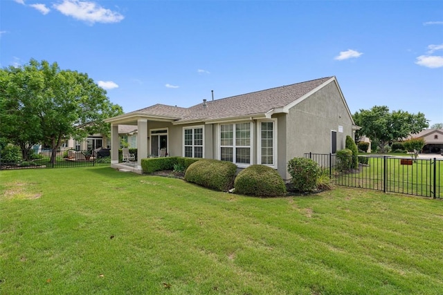 214 Fieldstone Dr, Georgetown, TX 78633 - back of house featuring stucco siding