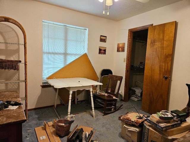 102 Stubblefield Dr, Elgin, TX 78621 - home office featuring a ceiling fan