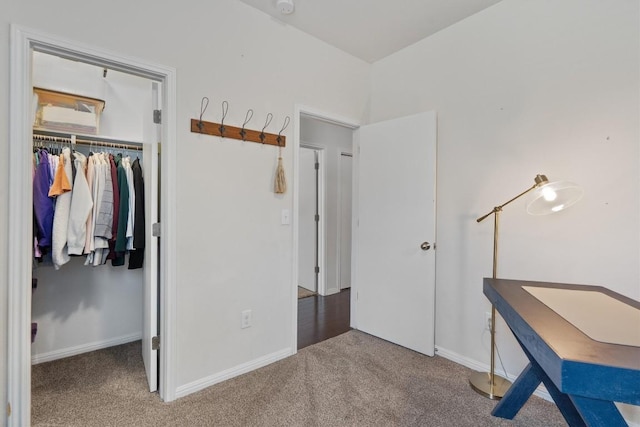 168 Pearl Way, Buda, TX 78610 - carpeted bedroom with a closet, baseboards, and a spacious closet