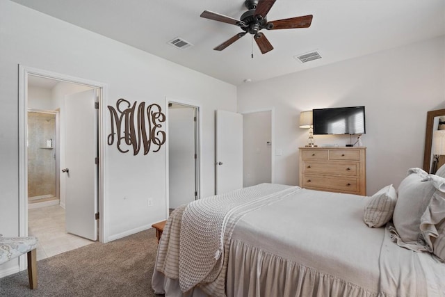 168 Pearl Way, Buda, TX 78610 - bedroom featuring light colored carpet and ceiling fan