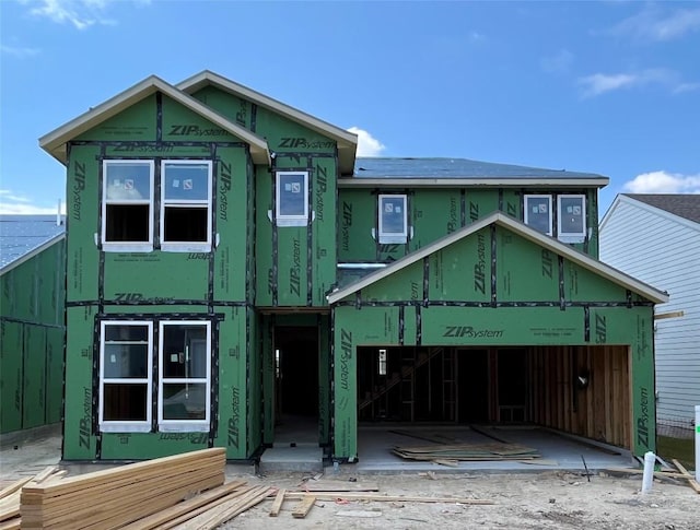 view of unfinished property