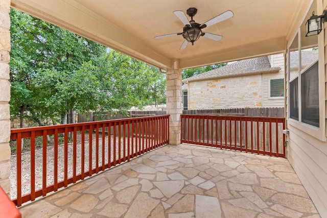 3929 Vallarta Ln, Round Rock, TX 78681 - view of patio / terrace with a ceiling fan