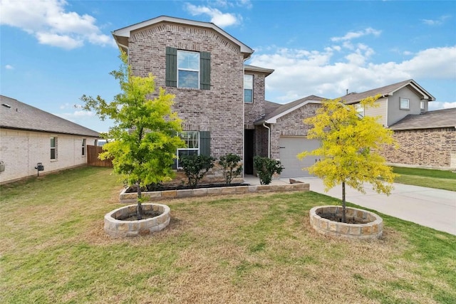 118 Ballyneal Ln, San Marcos, TX 78666 - traditional home with brick siding, driveway, and an attached garage