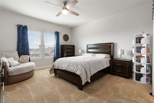 118 Ballyneal Ln, San Marcos, TX 78666 - bedroom featuring carpet flooring and ceiling fan