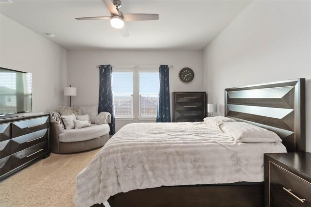 118 Ballyneal Ln, San Marcos, TX 78666 - bedroom featuring carpet floors and ceiling fan