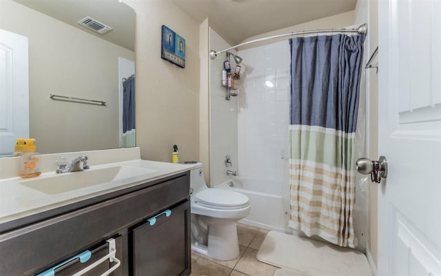 1714 Deodara Dr, Cedar Park, TX 78613 - full bath featuring tile patterned floors, vanity, and shower / bath combination with curtain