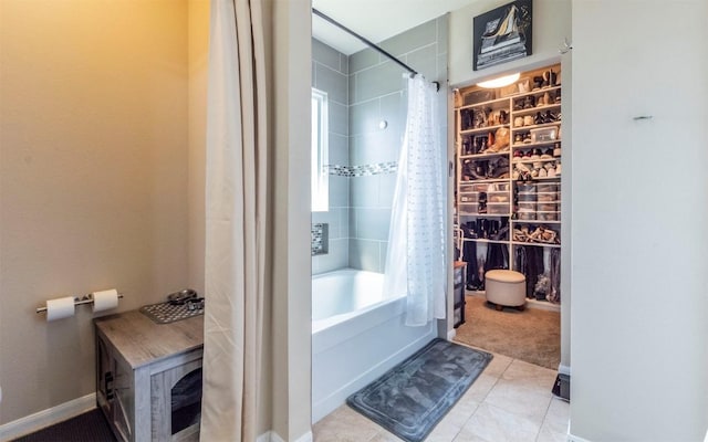 1714 Deodara Dr, Cedar Park, TX 78613 - full bath featuring shower / tub combo and tile patterned flooring