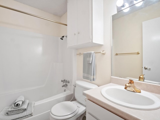 3513 Westchester Ave, Austin, TX 78759 - bathroom with vanity, toilet, and shower / washtub combination