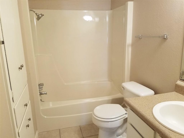 3513 Westchester Ave, Austin, TX 78759 - full bath with vanity, shower / bathtub combination, and tile patterned flooring