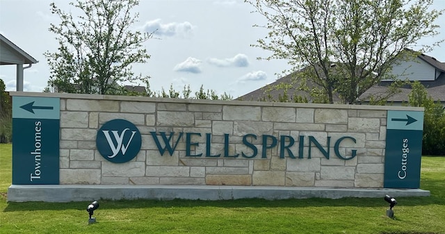 8521 Wellspring Loop, Round Rock, TX 78665 - community sign with a lawn