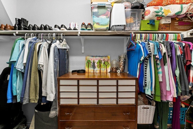 view of walk in closet