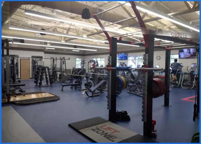 workout area with healthy amount of natural light