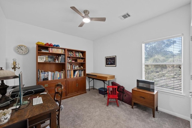 10978 W Cave Blvd, Dripping Springs, TX 78620 - carpeted office space with a ceiling fan and baseboards