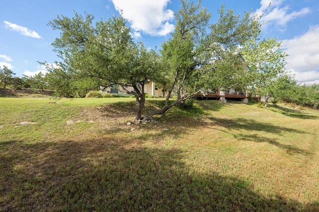 10978 W Cave Blvd, Dripping Springs, TX 78620 - view of grassy yard featuring a deck