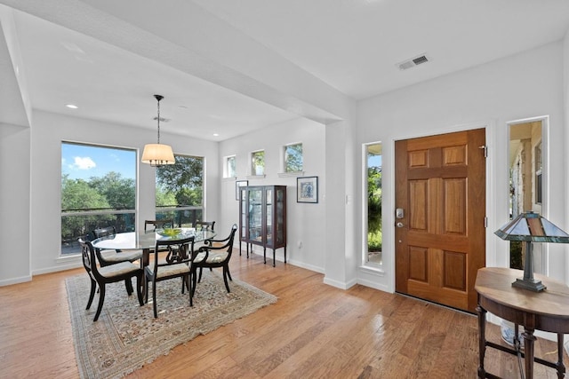 10978 W Cave Blvd, Dripping Springs, TX 78620 - entrance foyer featuring baseboards, light wood-style flooring, and recessed lighting